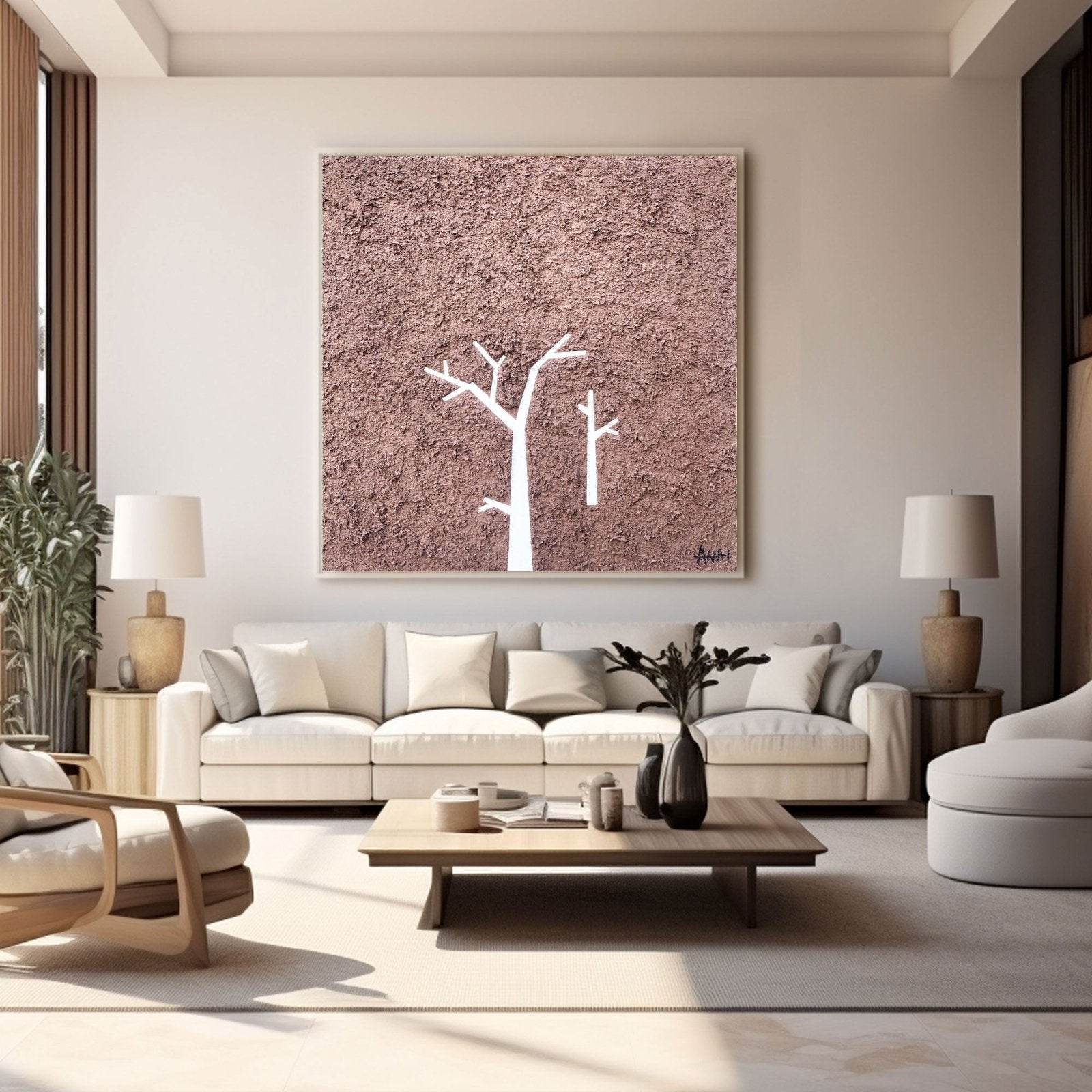 Abstract Painting "Strom v Samotě”