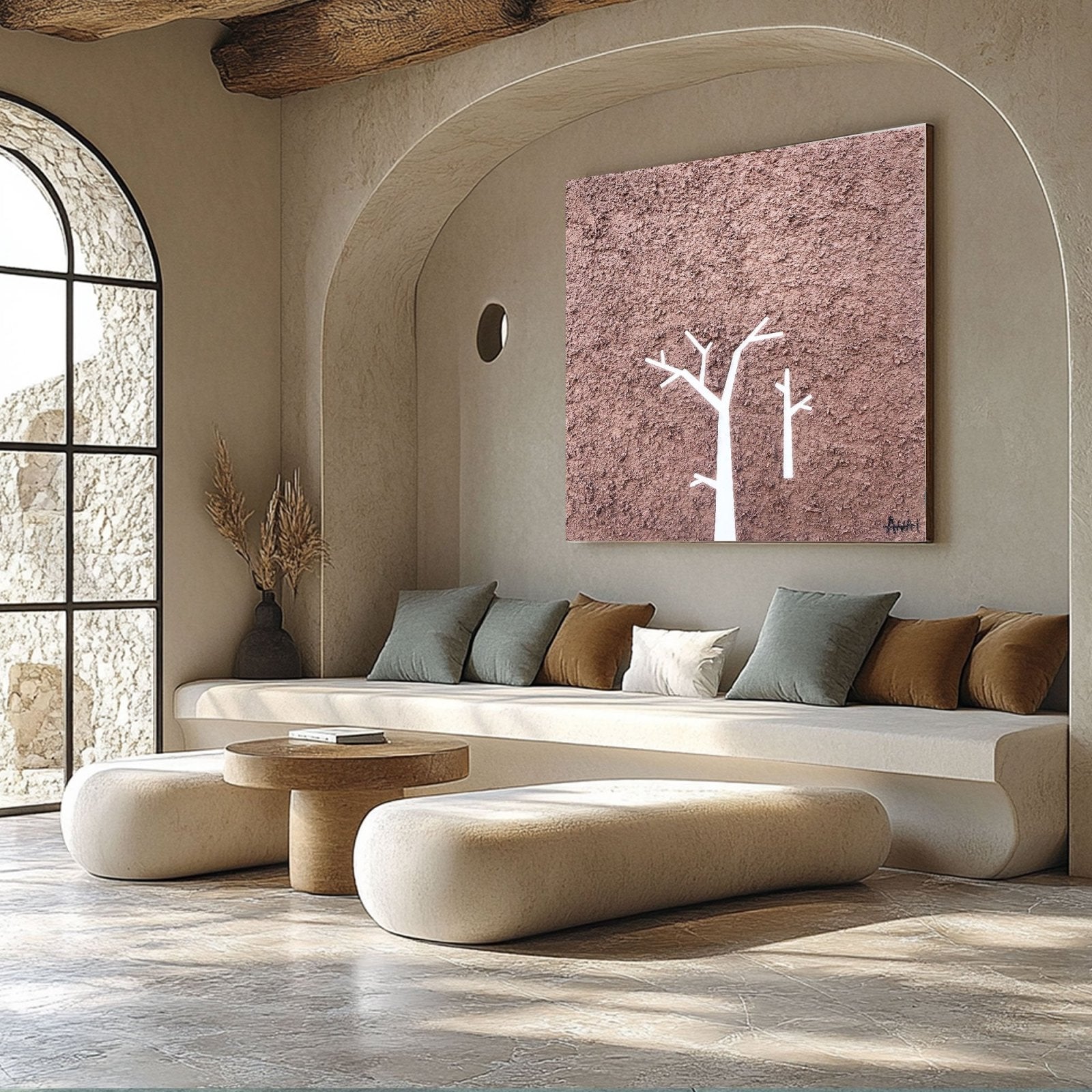 Abstract Painting "Strom v Samotě”