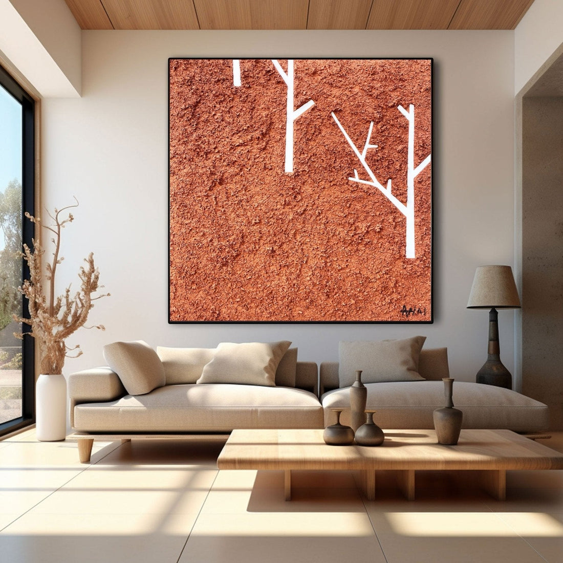 Abstract Painting "Stromy v Púšti”