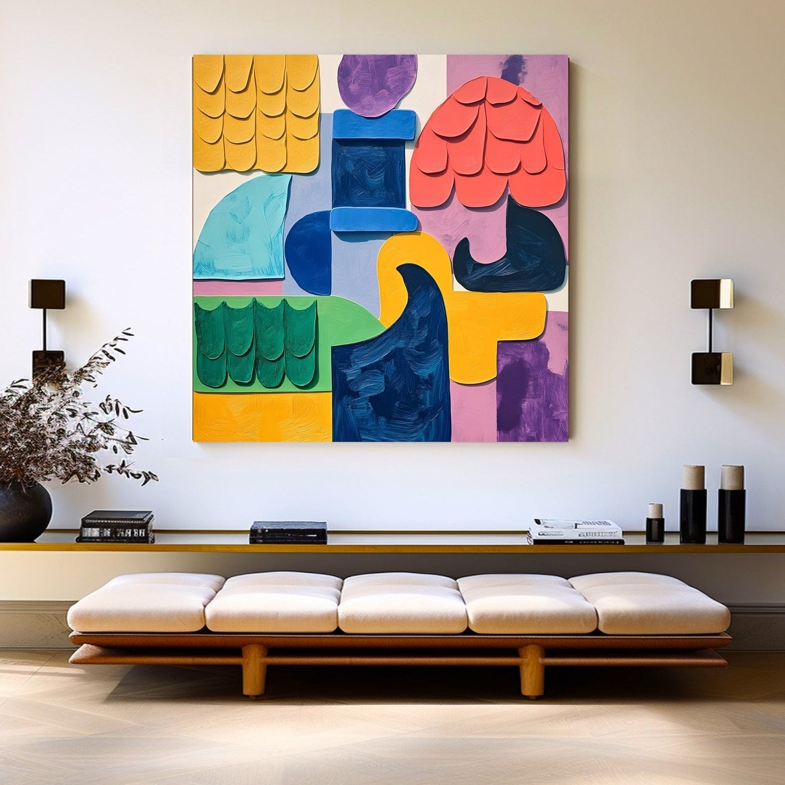 Abstrakt maleri "Textura dell'Essenza"