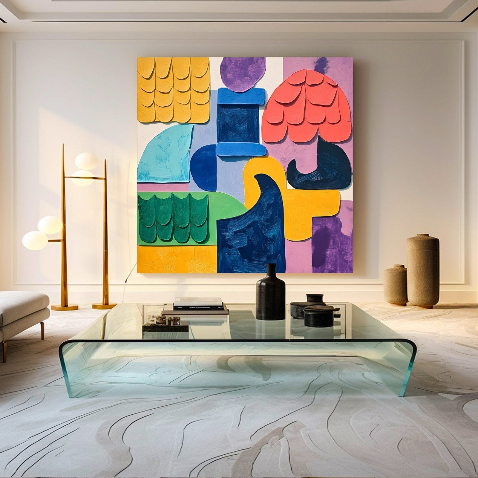 Abstrakt maleri "Textura dell'Essenza"