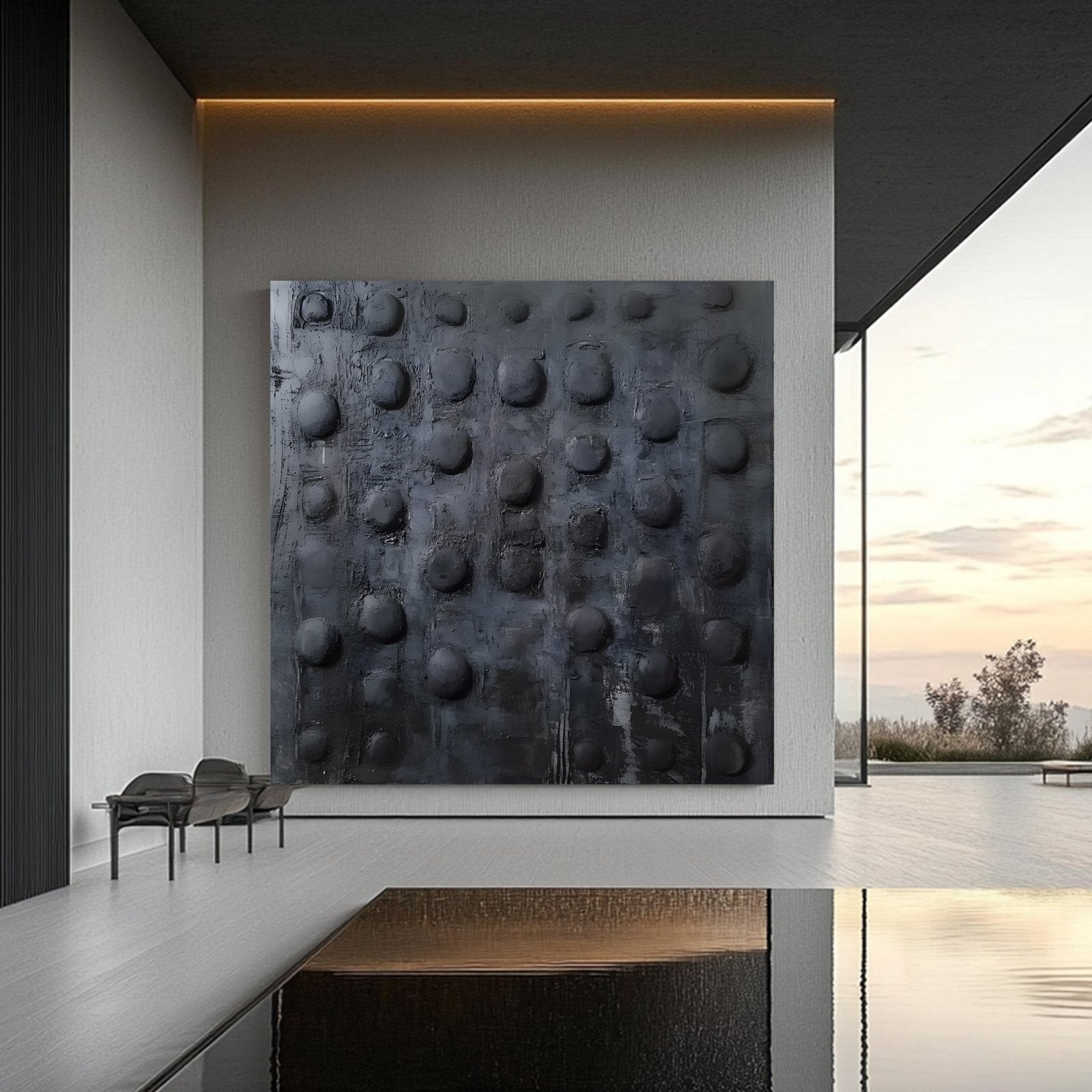 Abstraktes Gemälde „Textura Oscura“