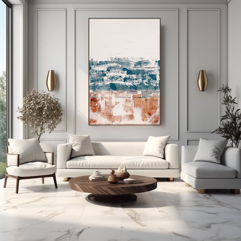 Abstract Painting "Tiempo y Huellas”