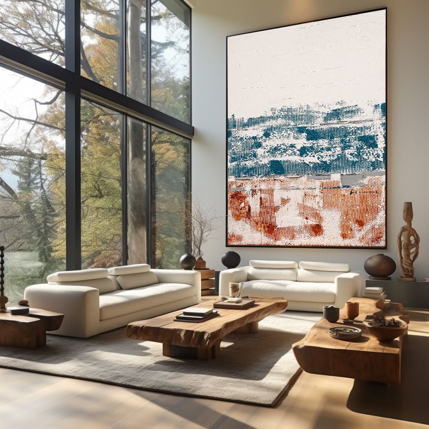 Abstract Painting "Tiempo y Huellas”