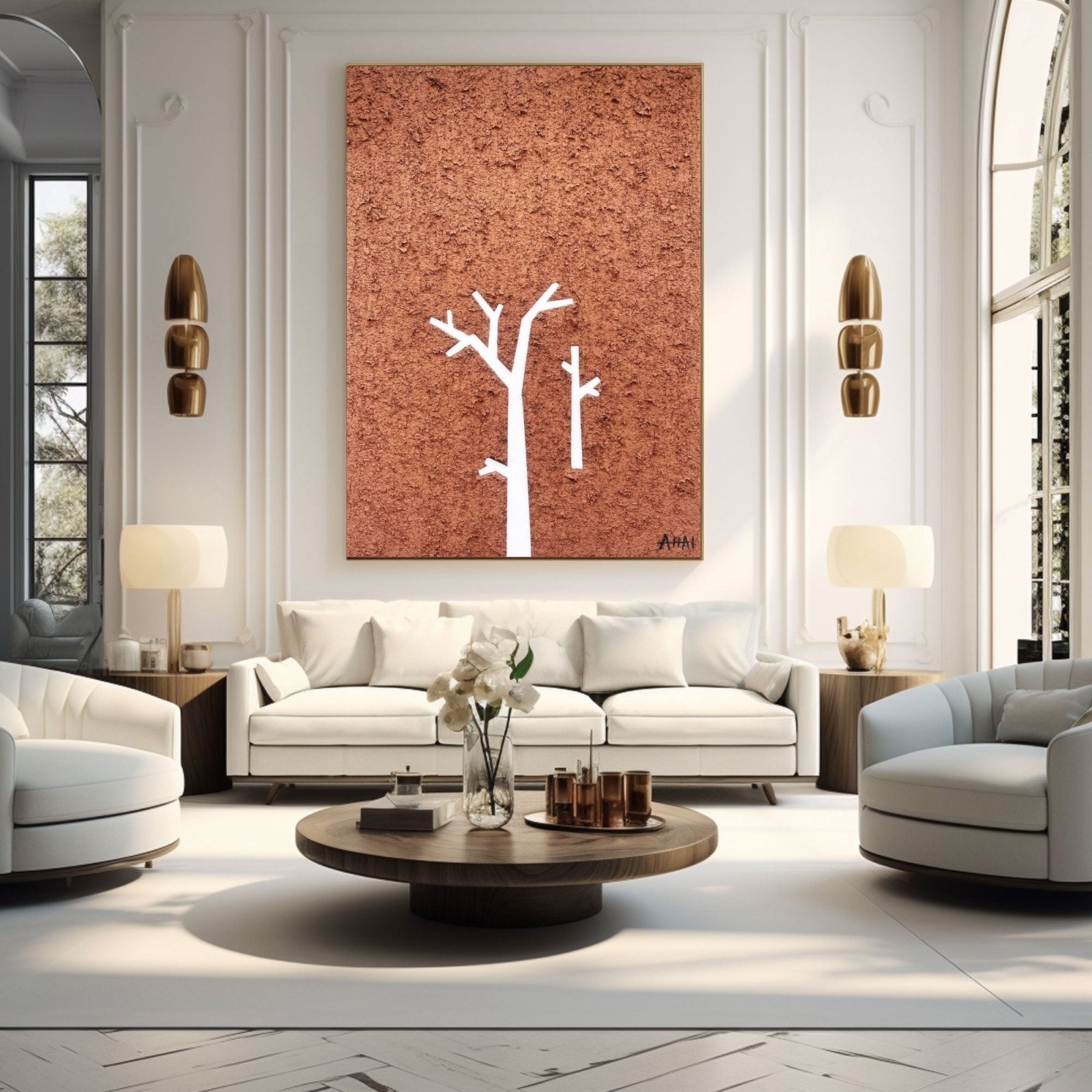 Abstract Painting "Trädets Enskildhet”