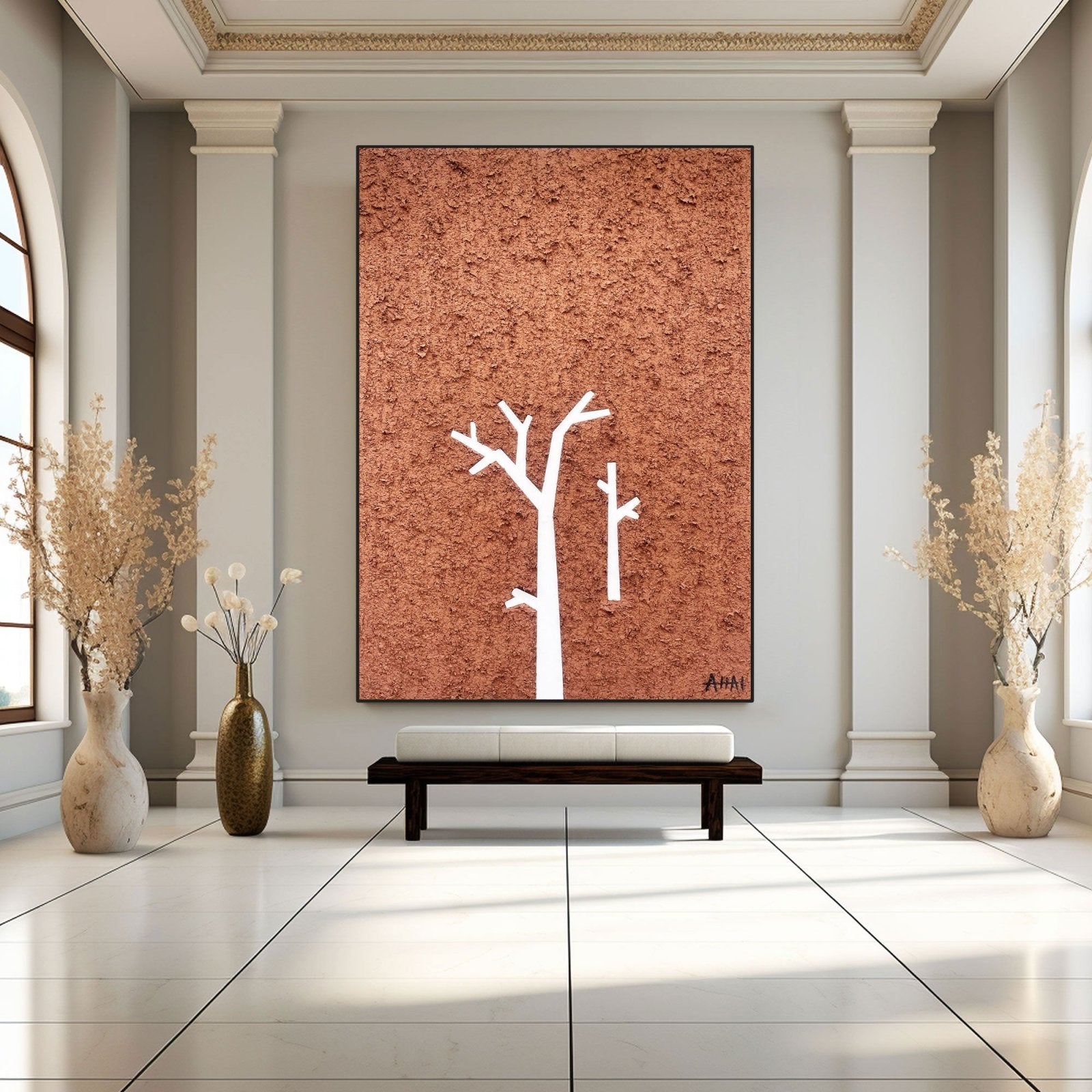 Abstract Painting "Trädets Enskildhet”