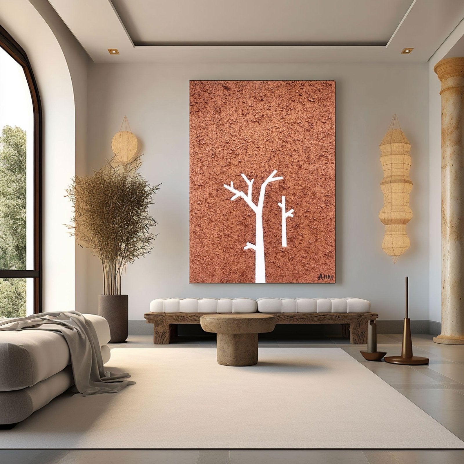 Abstract Painting "Trädets Enskildhet”