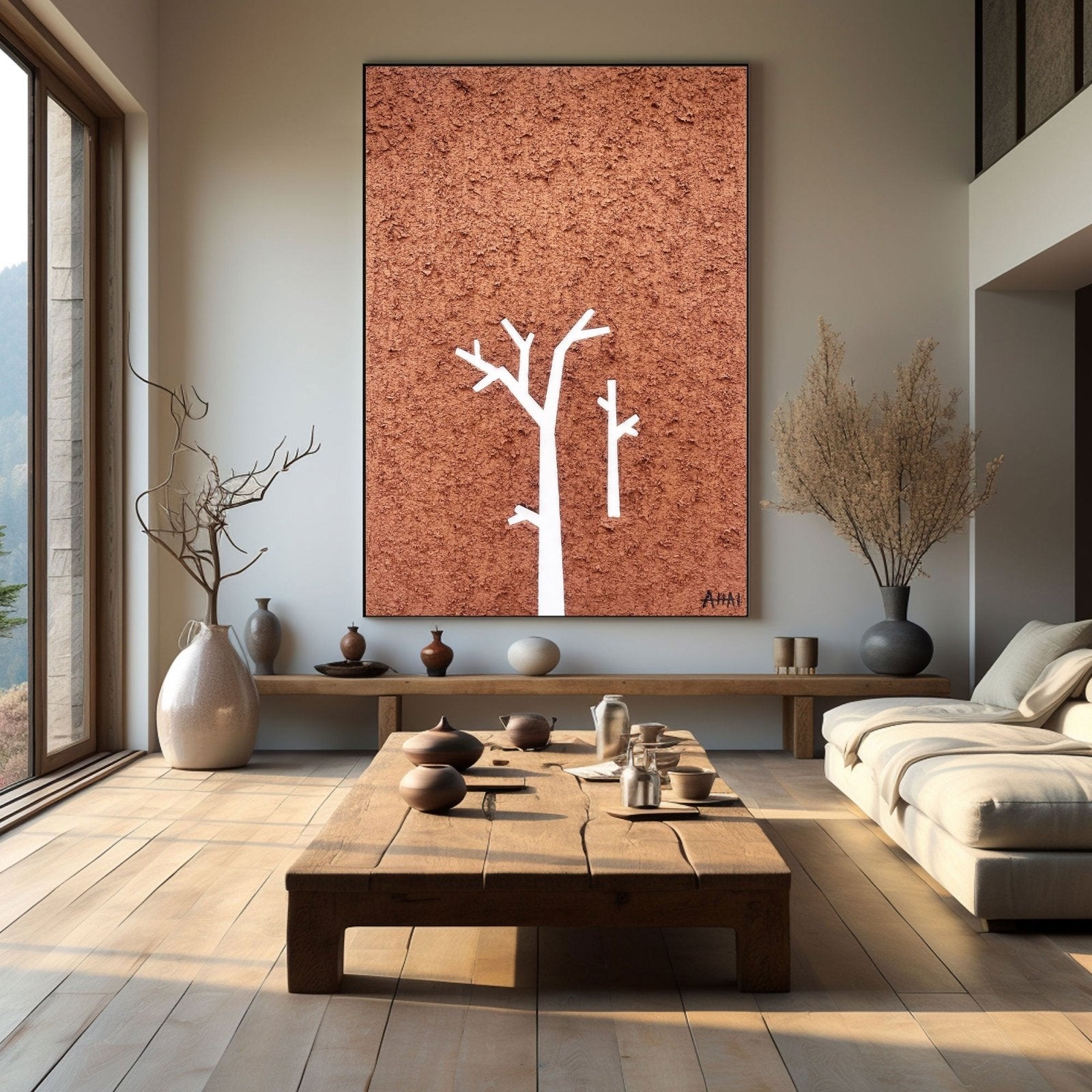 Abstract Painting "Trädets Enskildhet”
