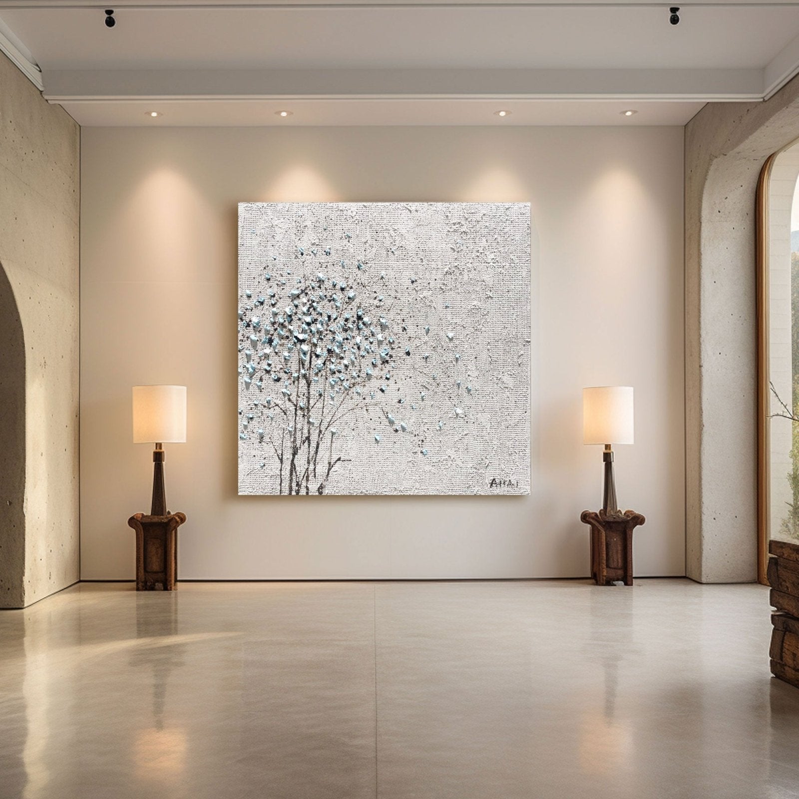 Abstract Painting "Trädets Glimt”