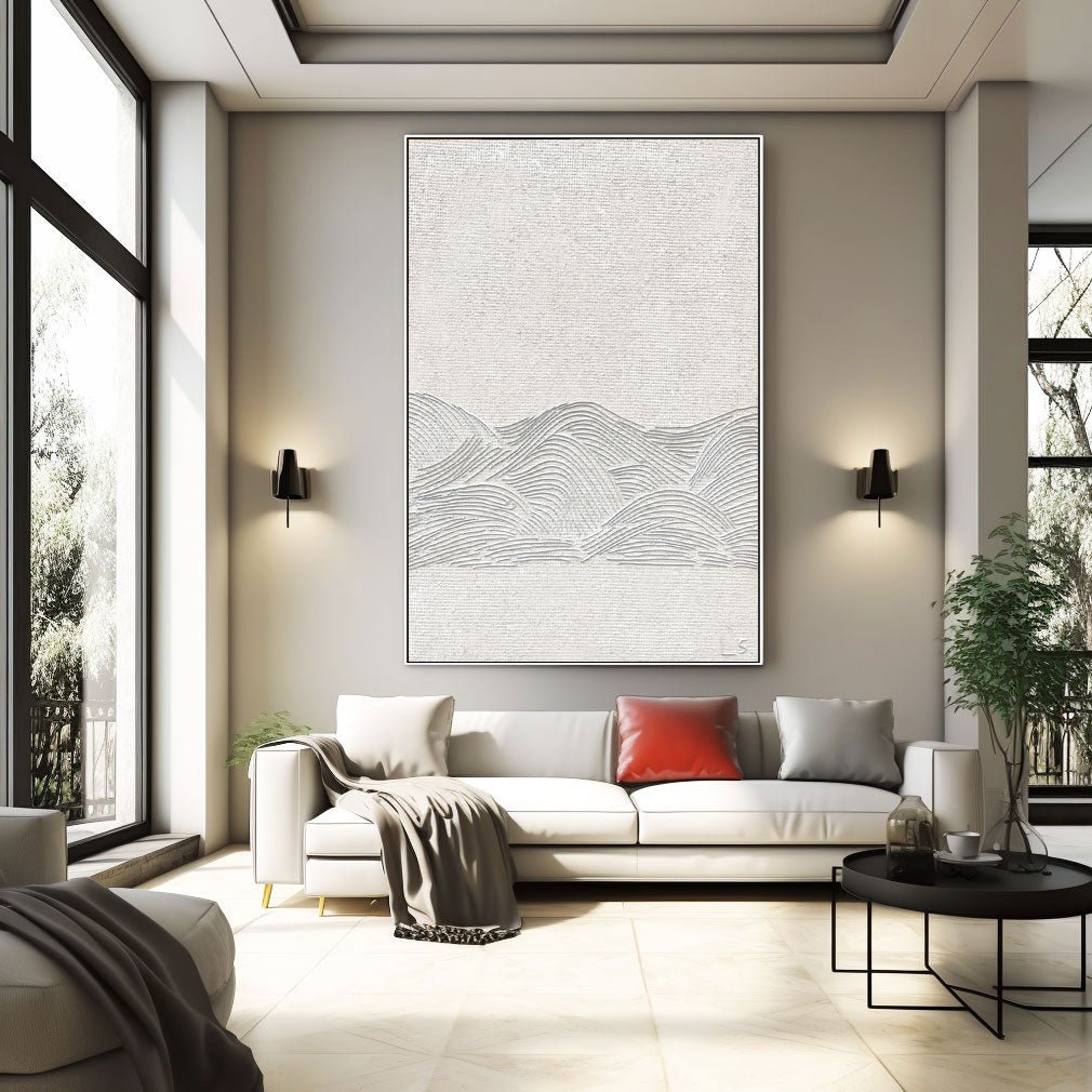 Abstract Painting "Vågorna av Tiden”