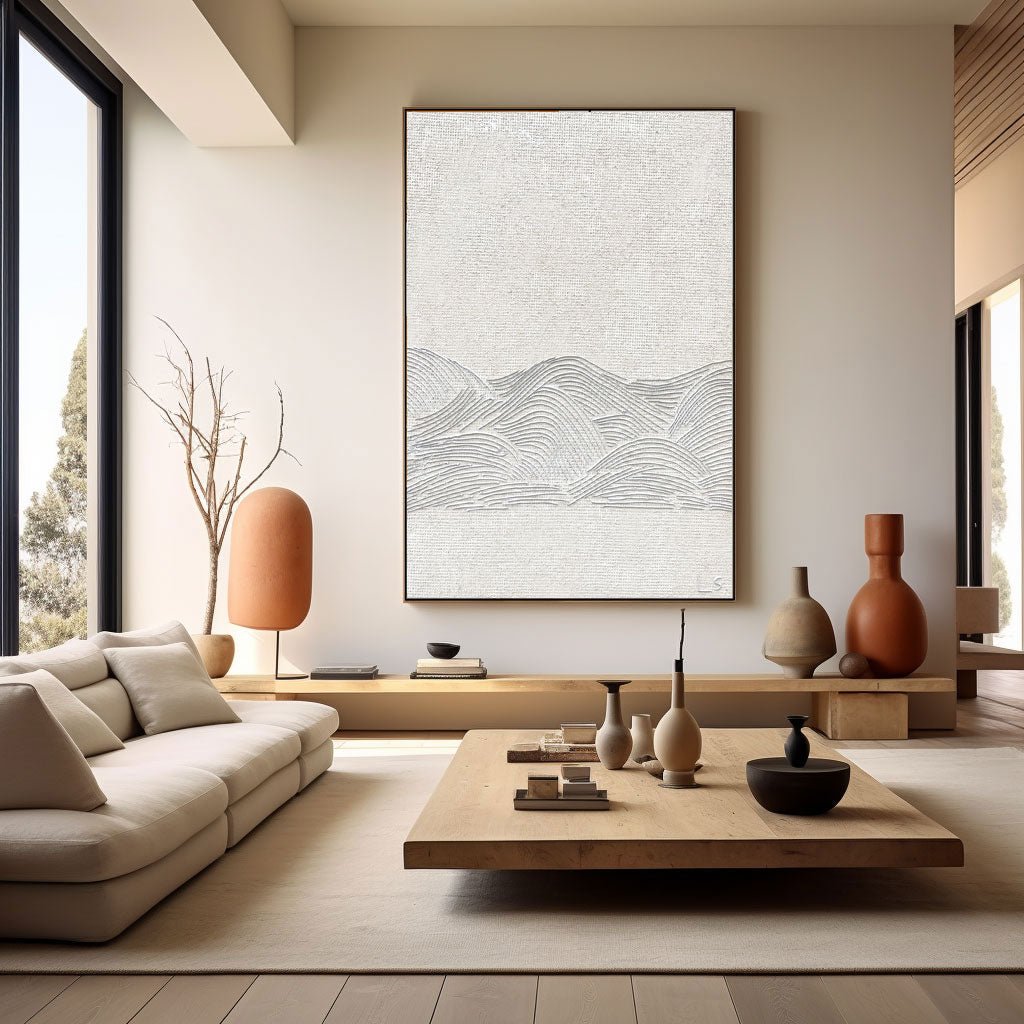 Abstract Painting "Vågorna av Tiden”