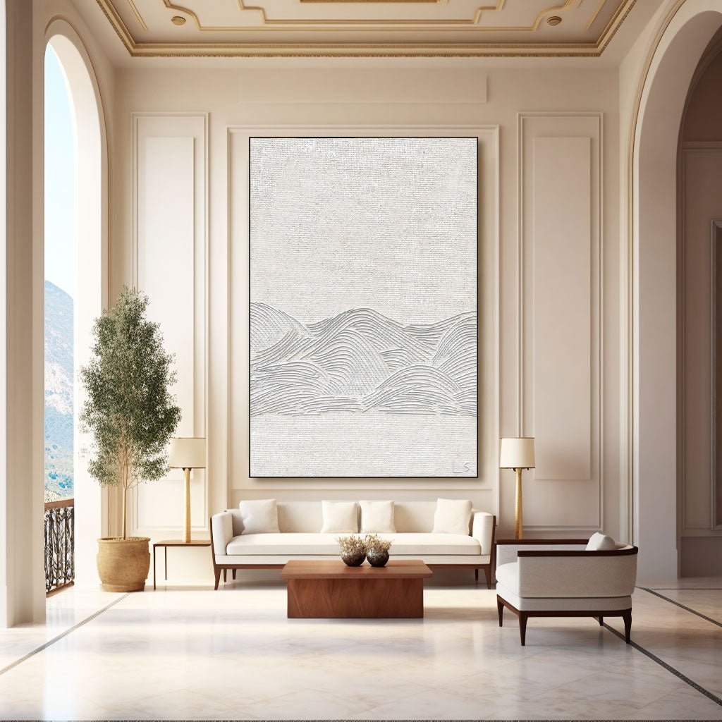 Abstract Painting "Vågorna av Tiden”