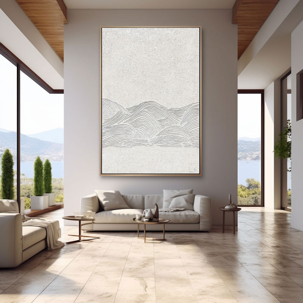 Abstract Painting "Vågorna av Tiden”