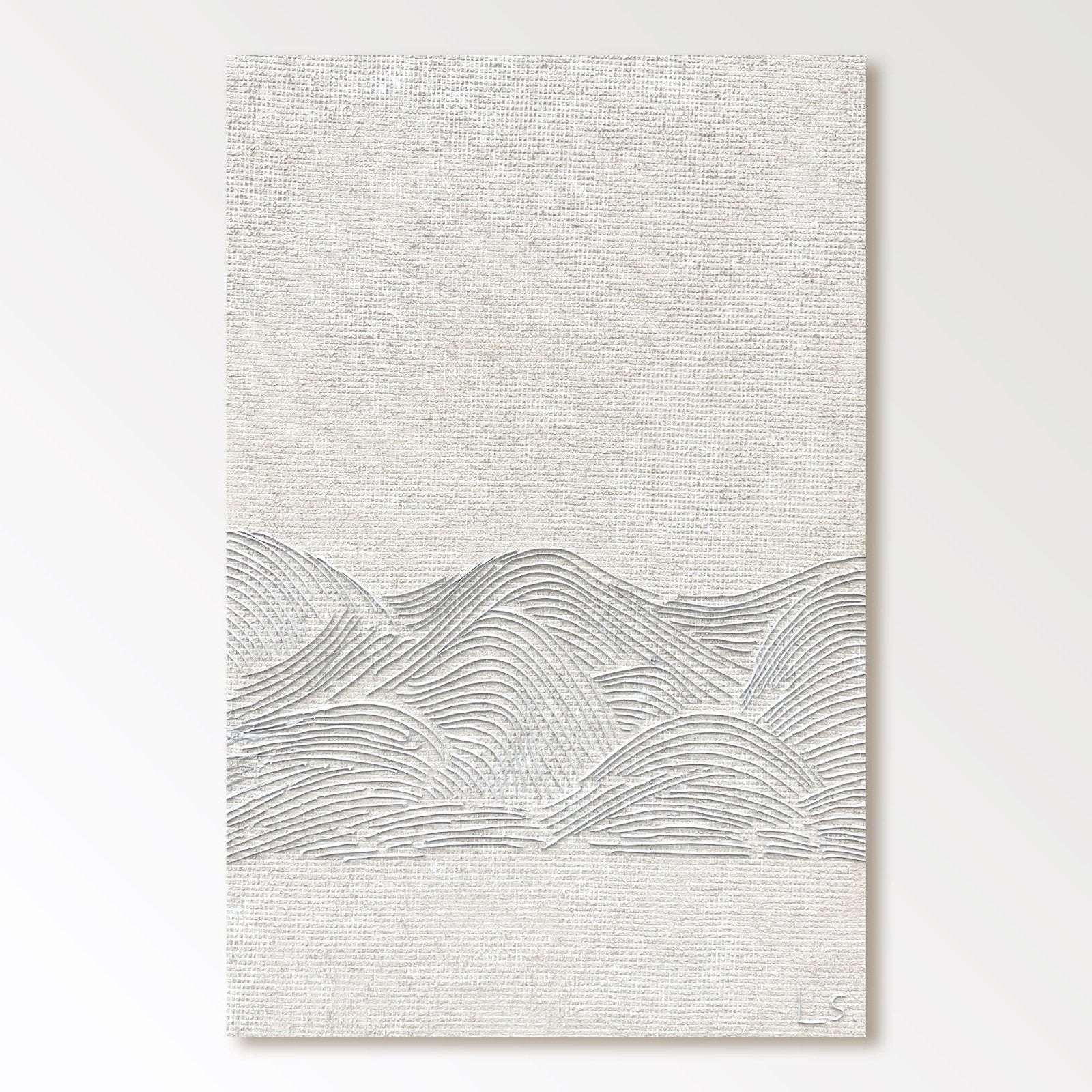 Abstract Painting "Vågorna av Tiden”