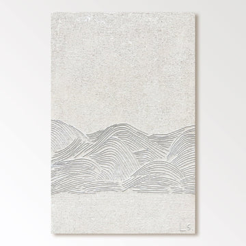 Abstract Painting "Vågorna av Tiden”