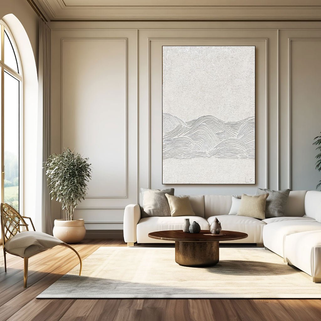 Abstract Painting "Vågorna av Tiden”