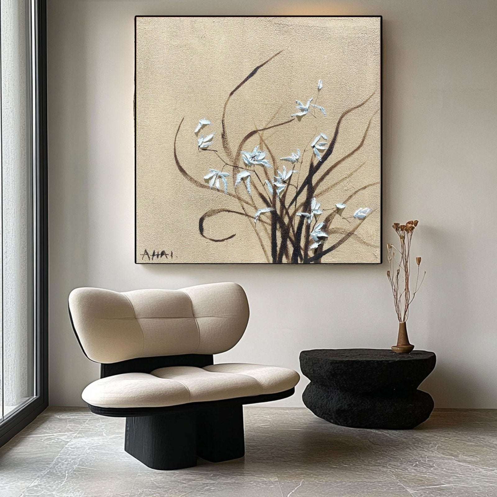 Abstrakt maleri "Växtens Elegans"