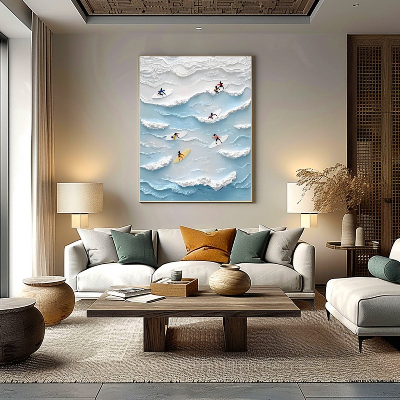 Abstract Painting "Vibración Oceánica"