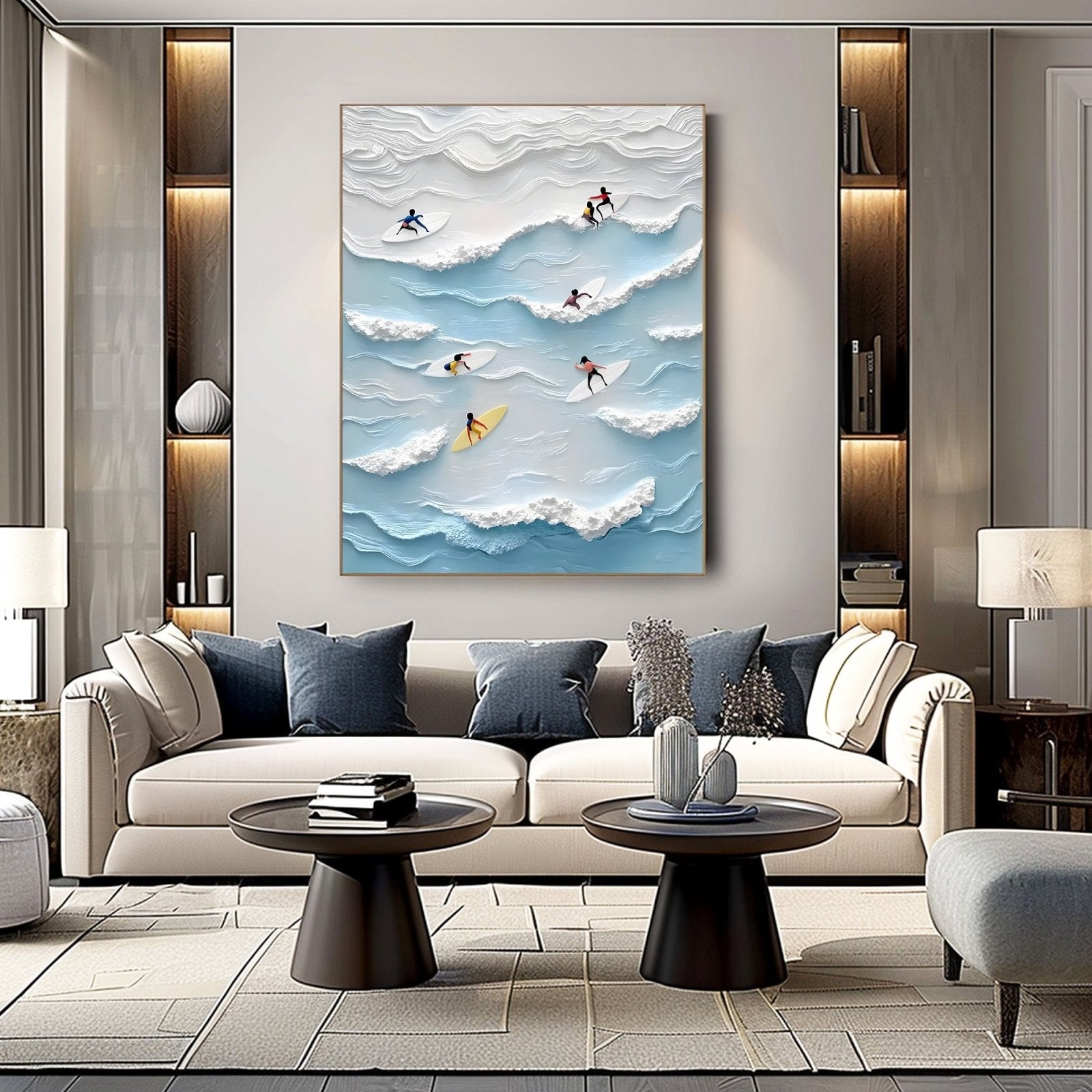 Abstract Painting "Vibración Oceánica"