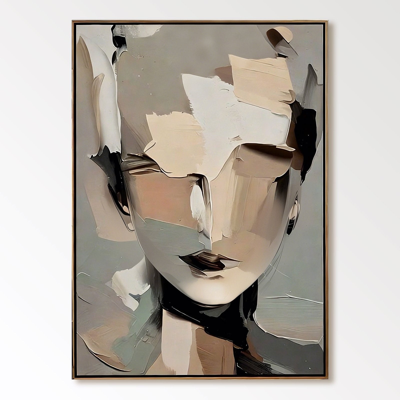 Abstrakt maleri "Visage Fragmenté"