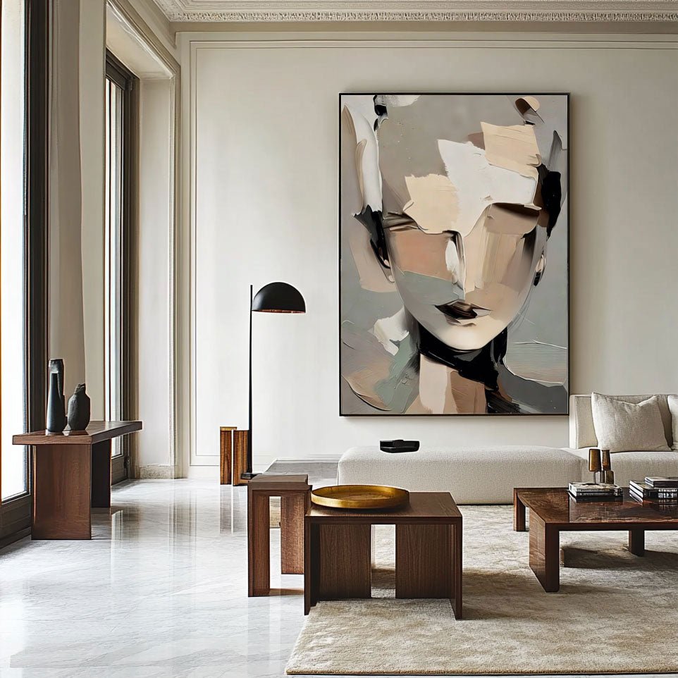 Abstrakt maleri "Visage Fragmenté"