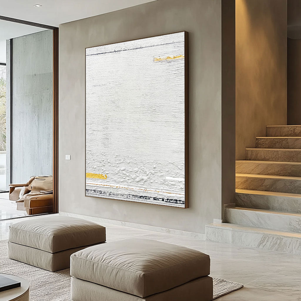 Abstract Painting "Vit Stillhet”