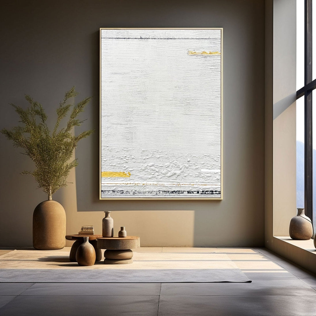 Abstract Painting "Vit Stillhet”