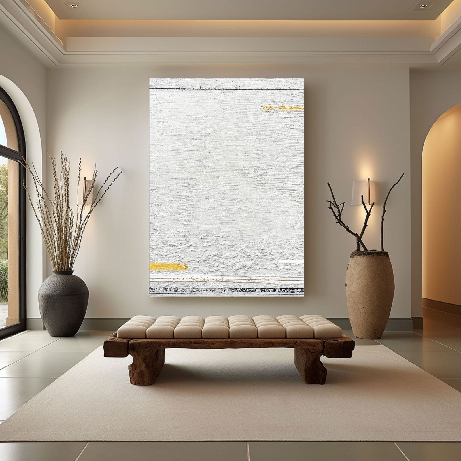 Abstract Painting "Vit Stillhet”