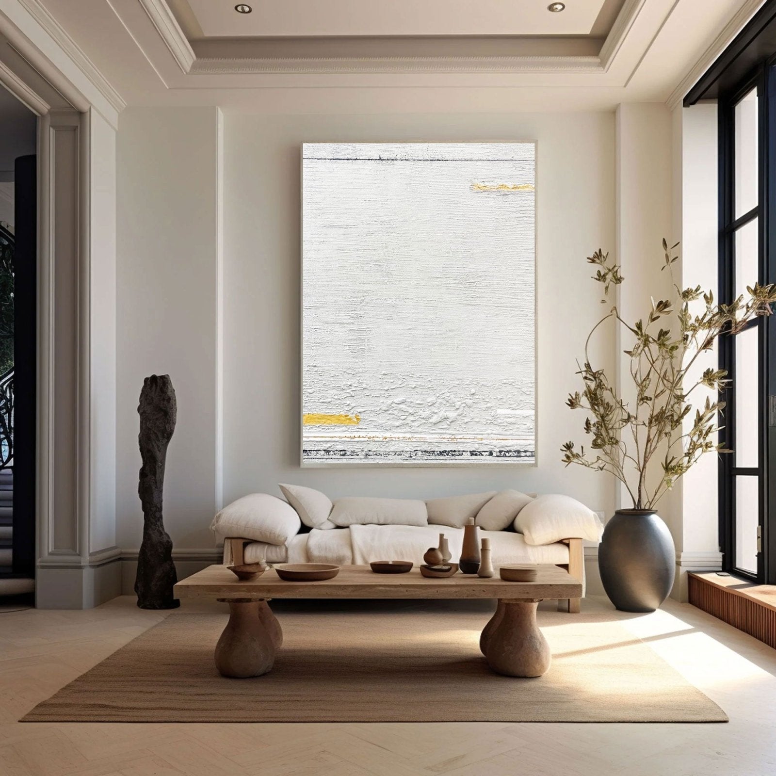 Abstract Painting "Vit Stillhet”