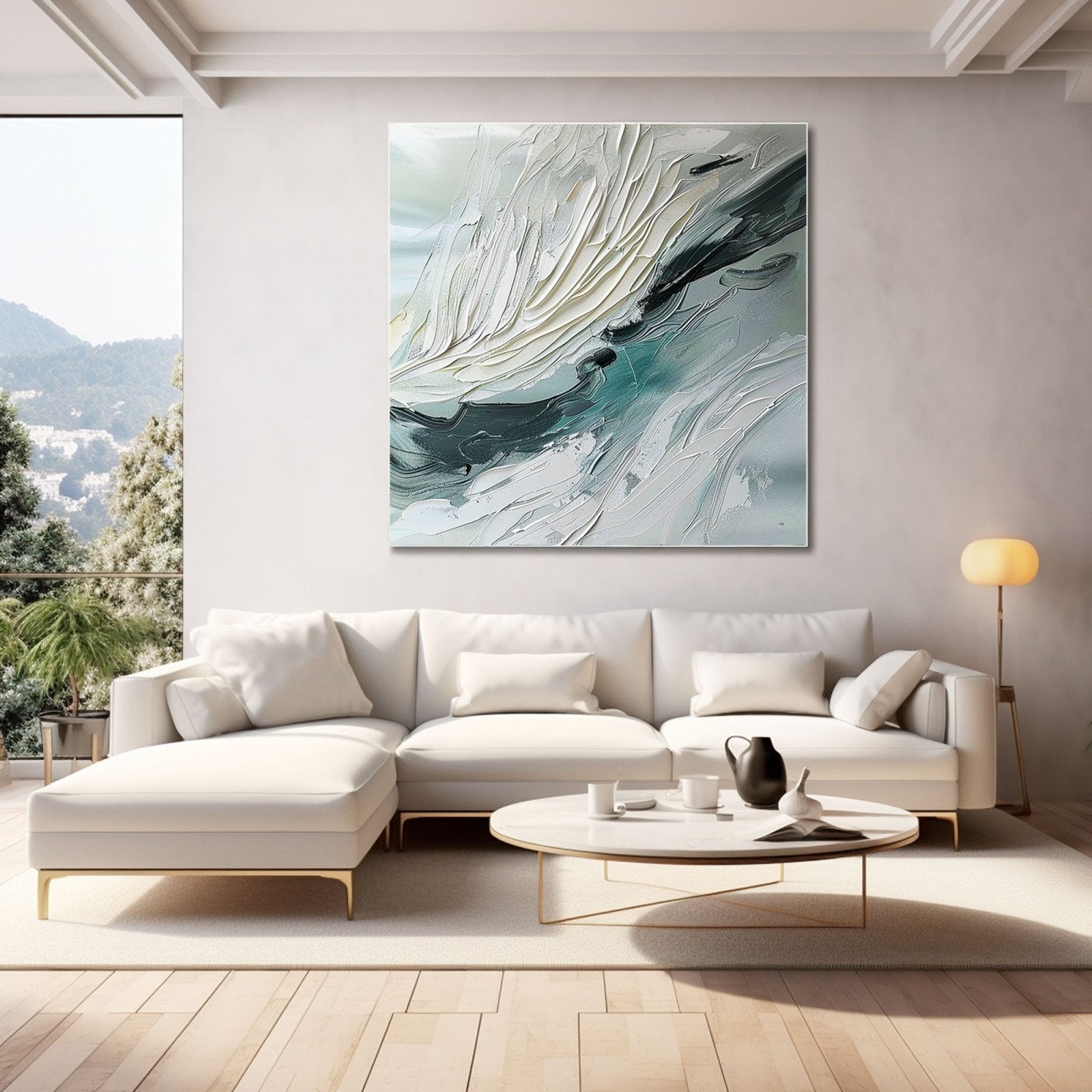 Abstract Painting "Whispering Waves of Serenity"