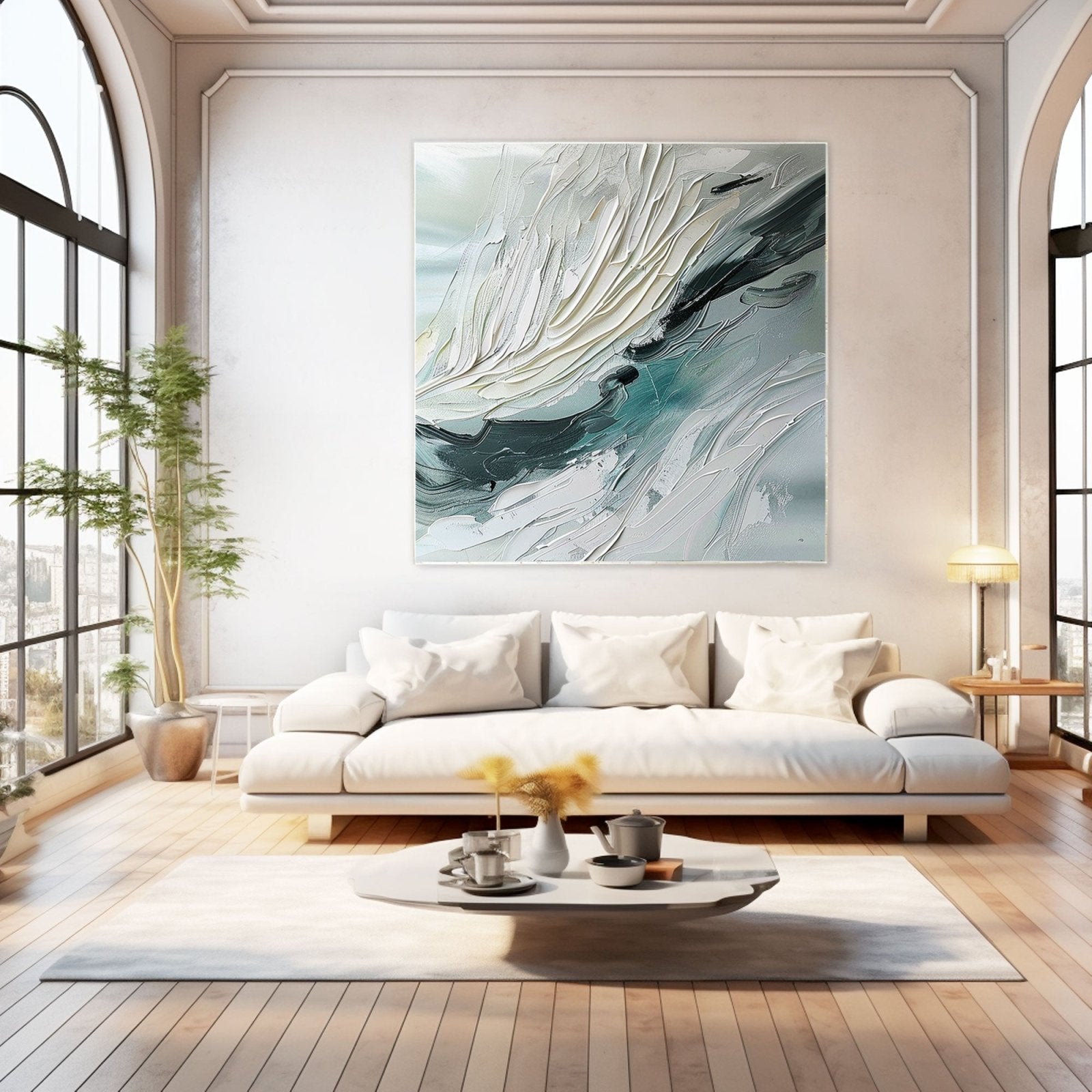 Abstract Painting "Whispering Waves of Serenity"