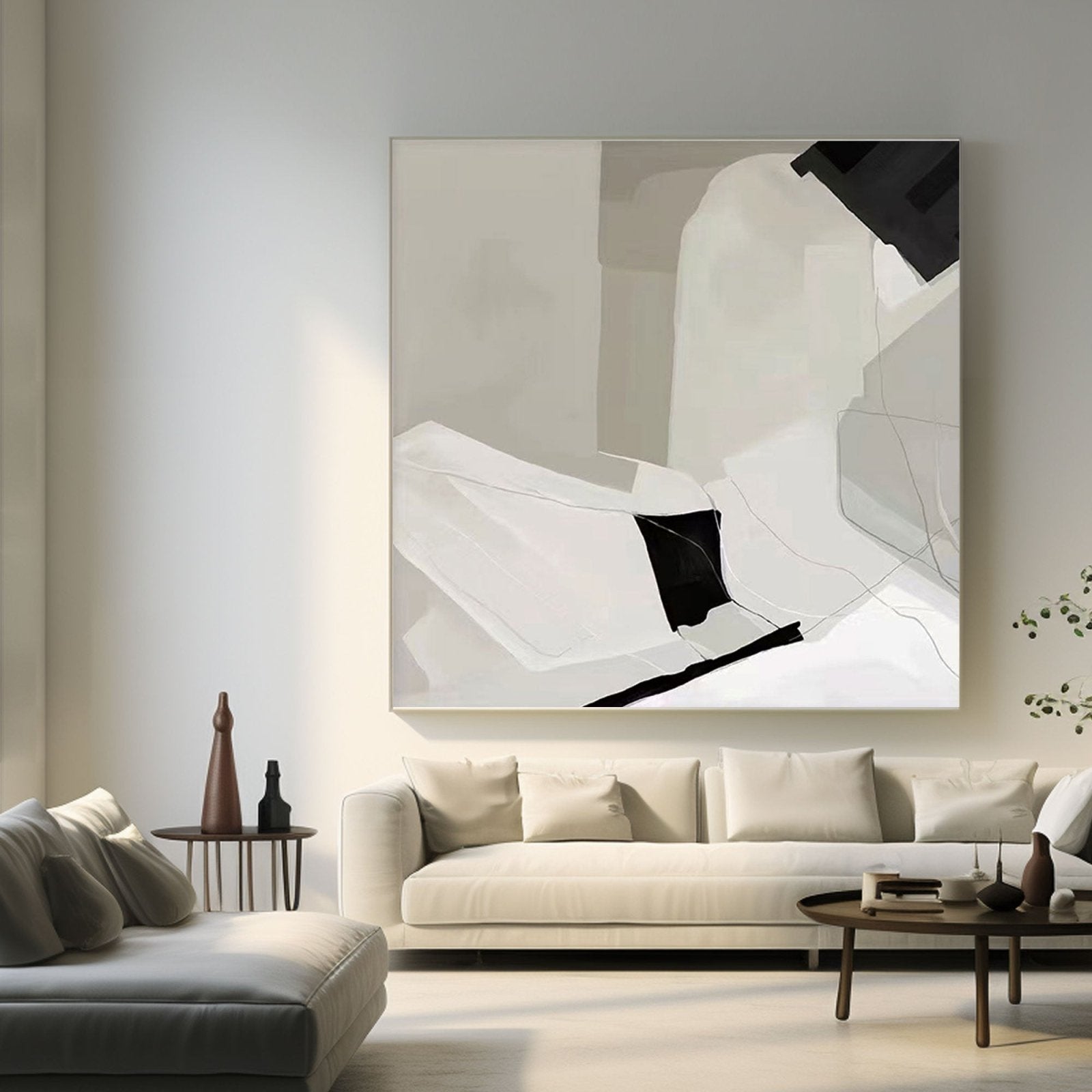 Abstract Painting "Whispers of a Moonlit Night"