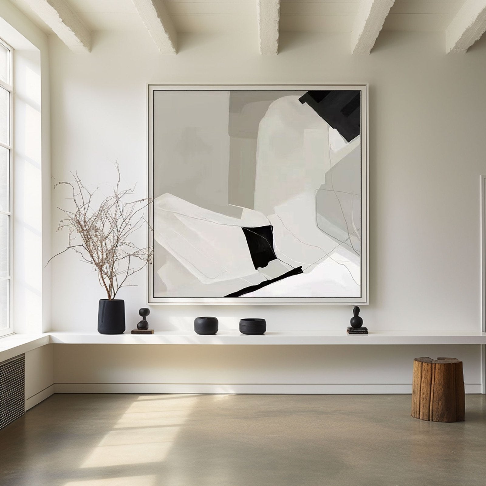 Abstract Painting "Whispers of a Moonlit Night"