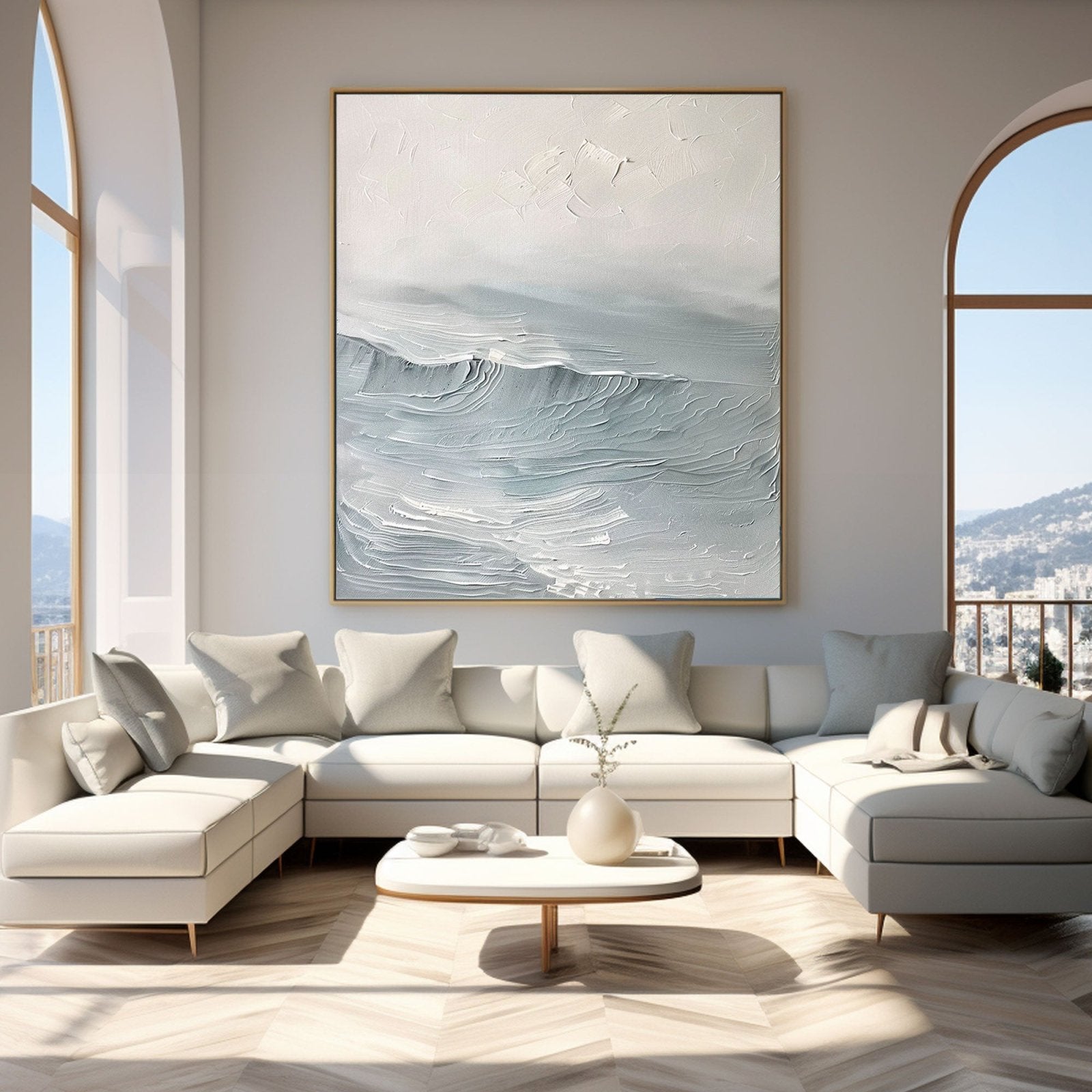 Abstract Painting "Whispers of the Misty Dawn"