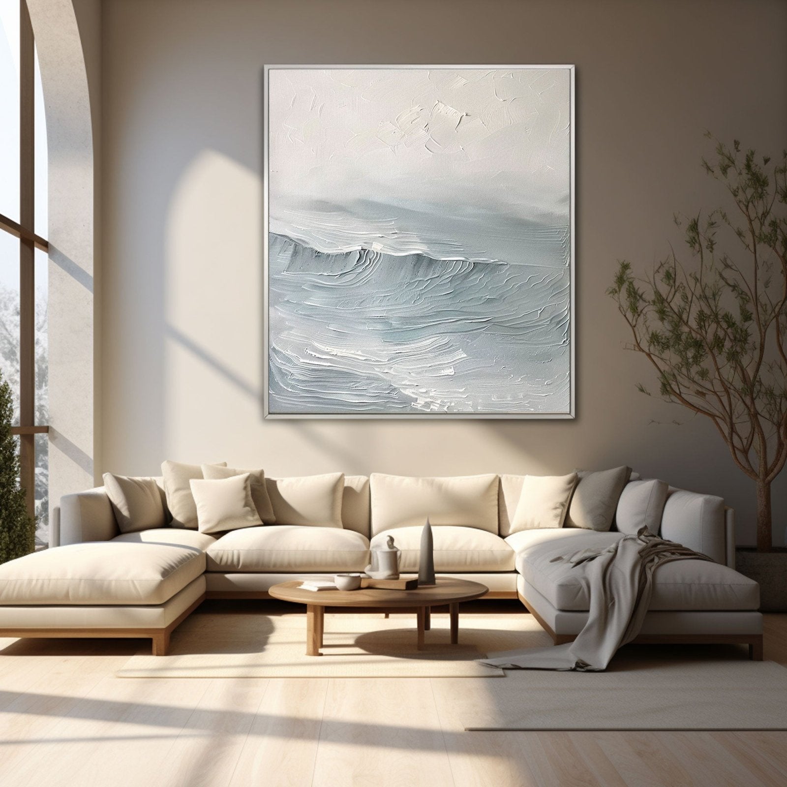 Abstract Painting "Whispers of the Misty Dawn"