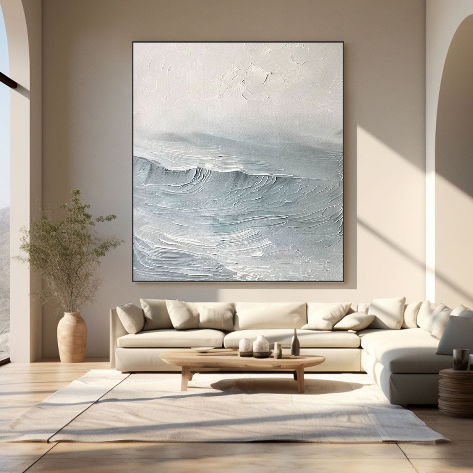 Abstract Painting "Whispers of the Misty Dawn"