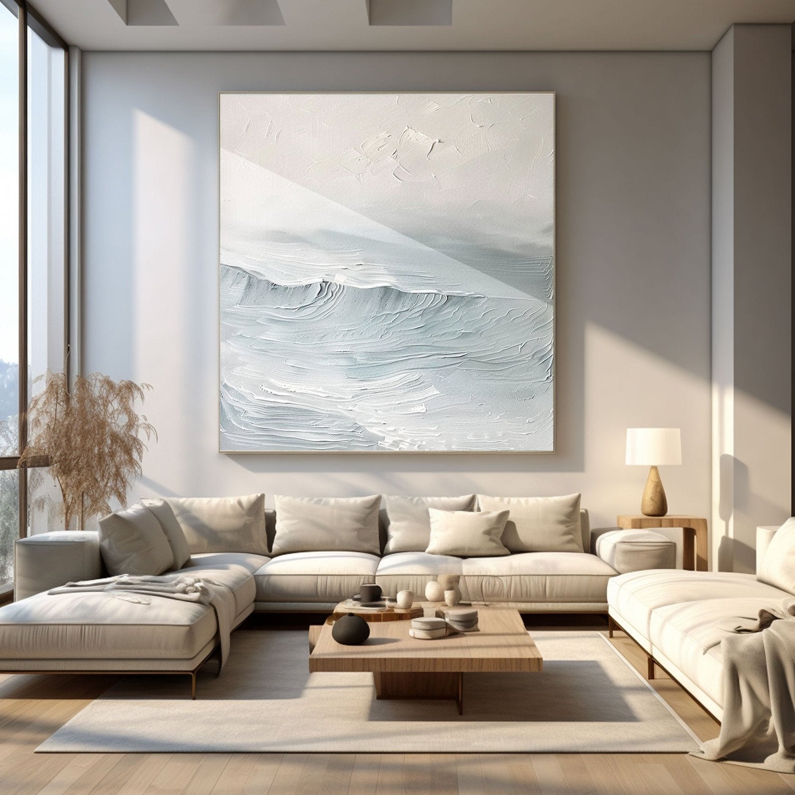 Abstract Painting "Whispers of the Misty Dawn"