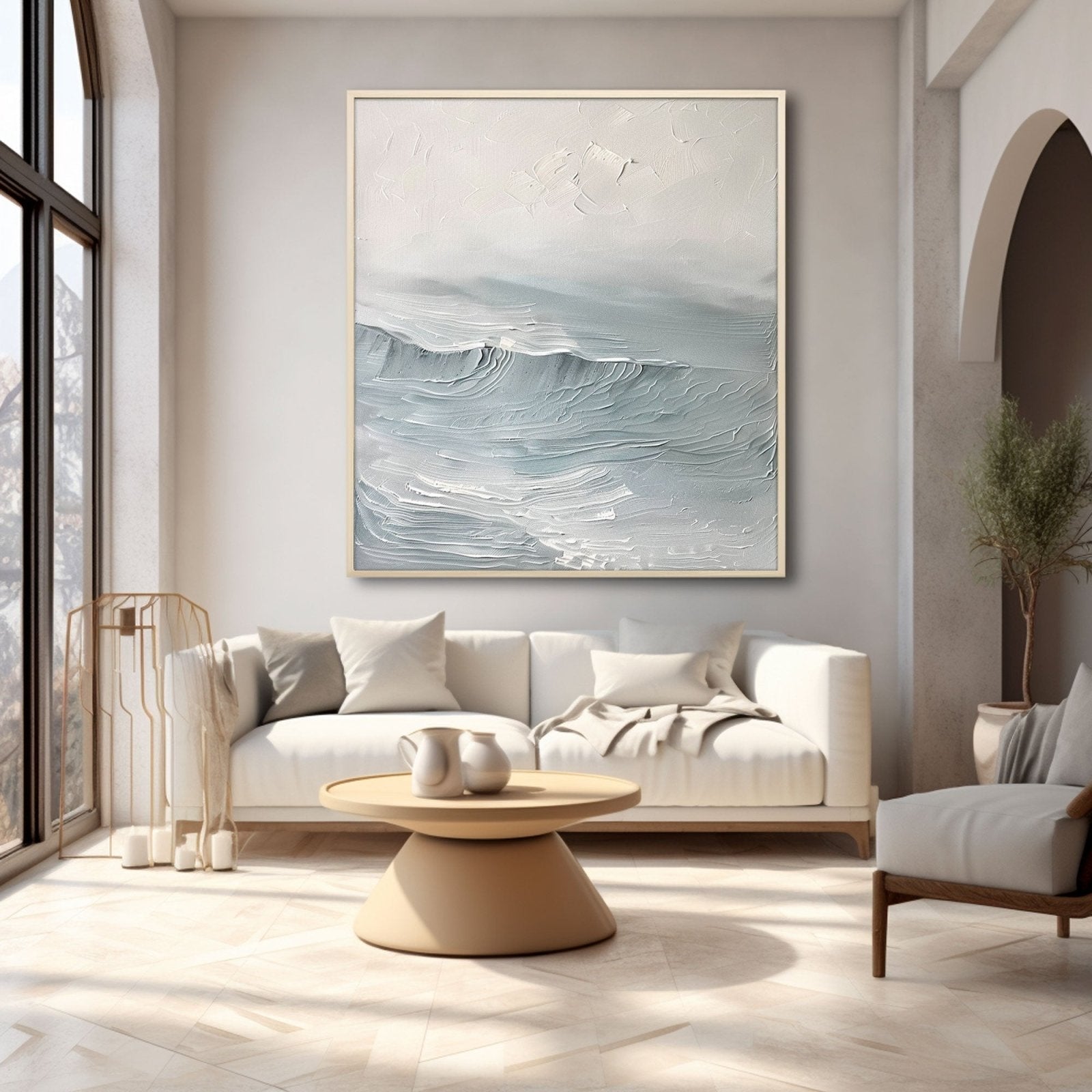 Abstract Painting "Whispers of the Misty Dawn"