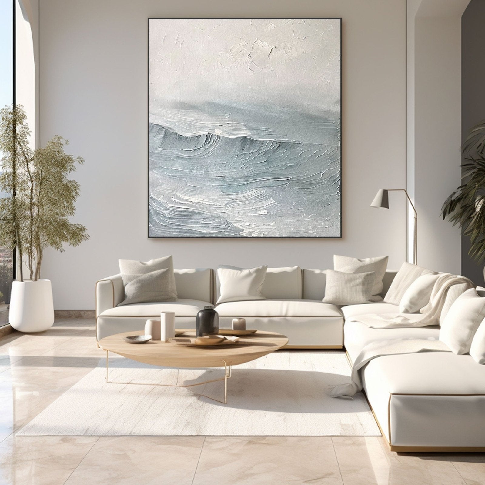 Abstract Painting "Whispers of the Misty Dawn"