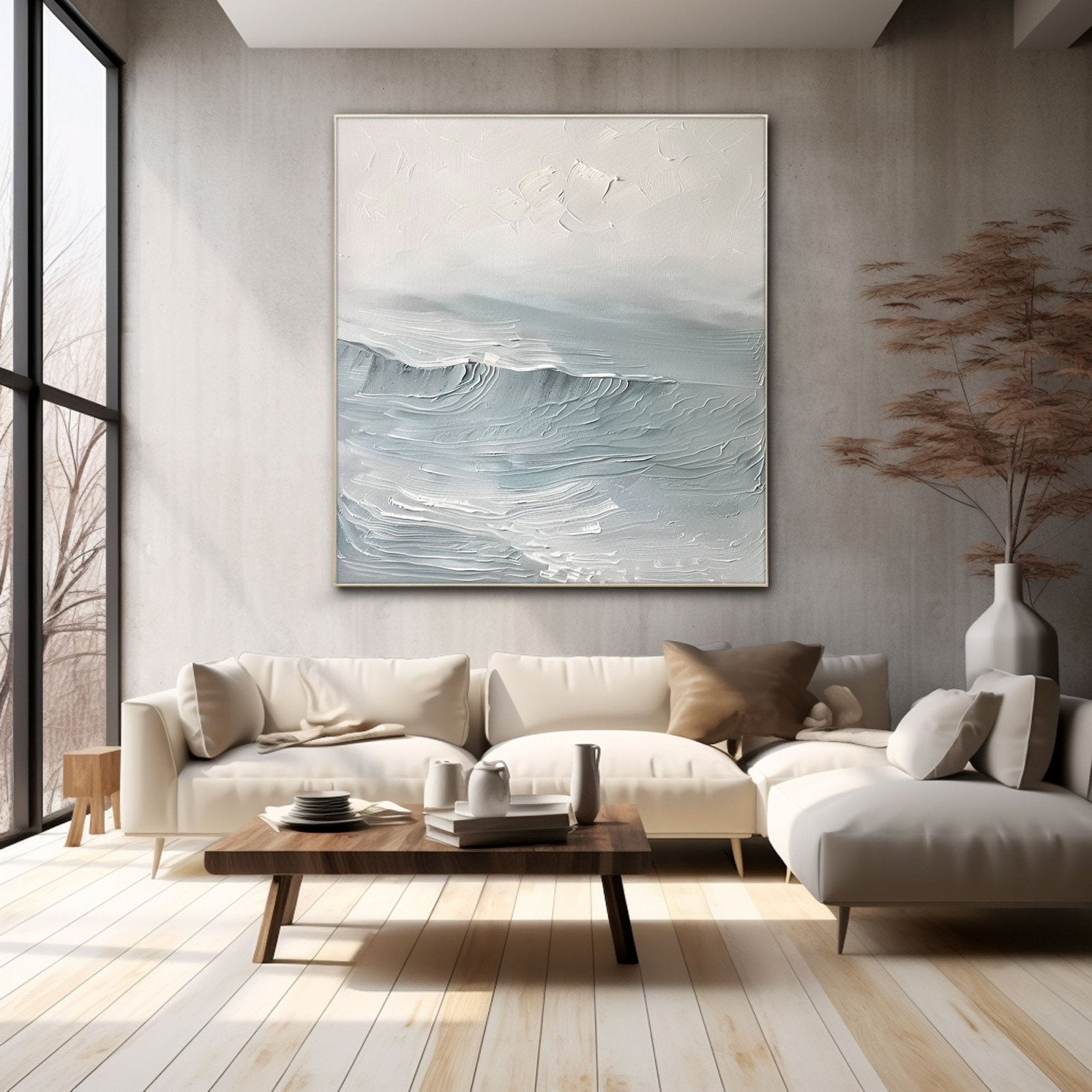 Abstract Painting "Whispers of the Misty Dawn"