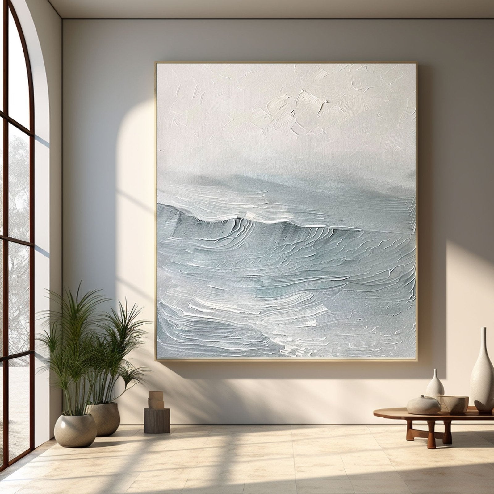Abstract Painting "Whispers of the Misty Dawn"