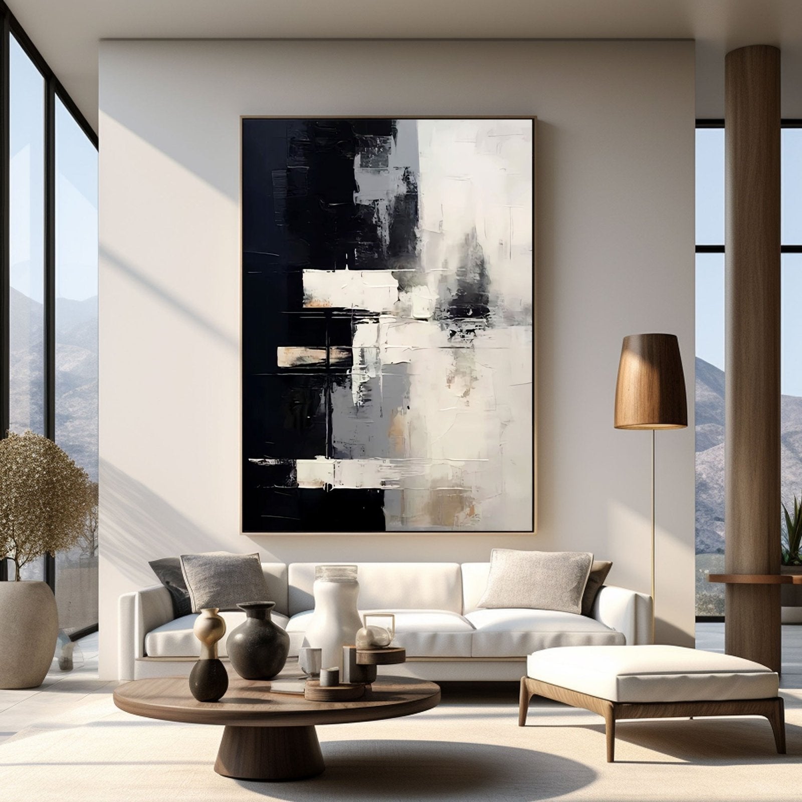 Abstract Plaster Painting "Cascade"