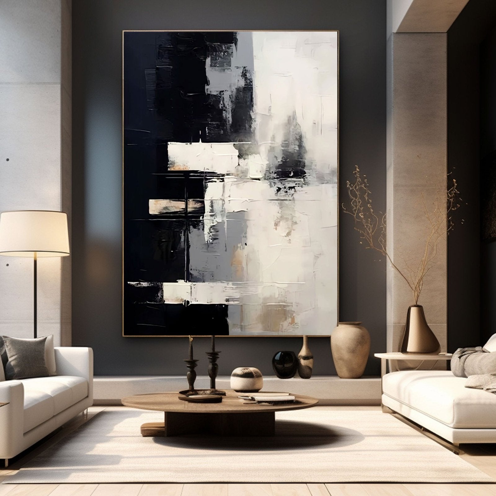 Abstract Plaster Painting "Cascade"