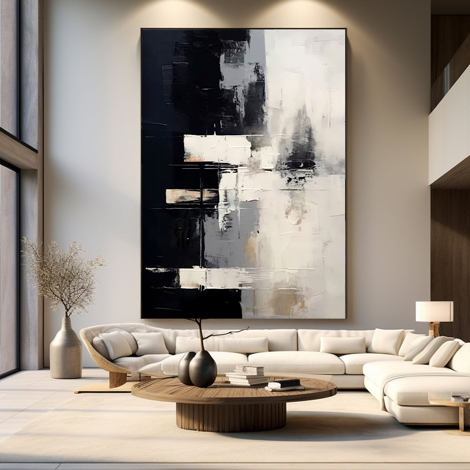 Abstract Plaster Painting "Cascade"