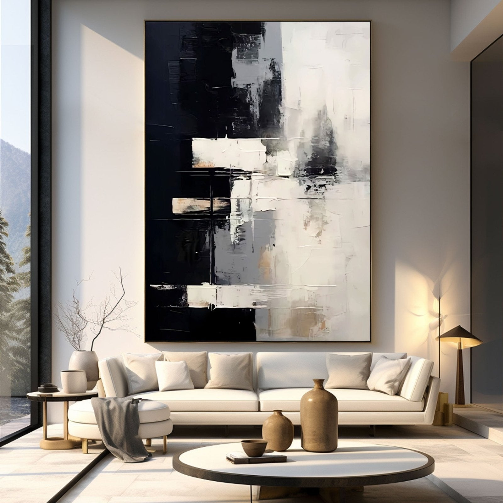 Abstract Plaster Painting "Cascade"