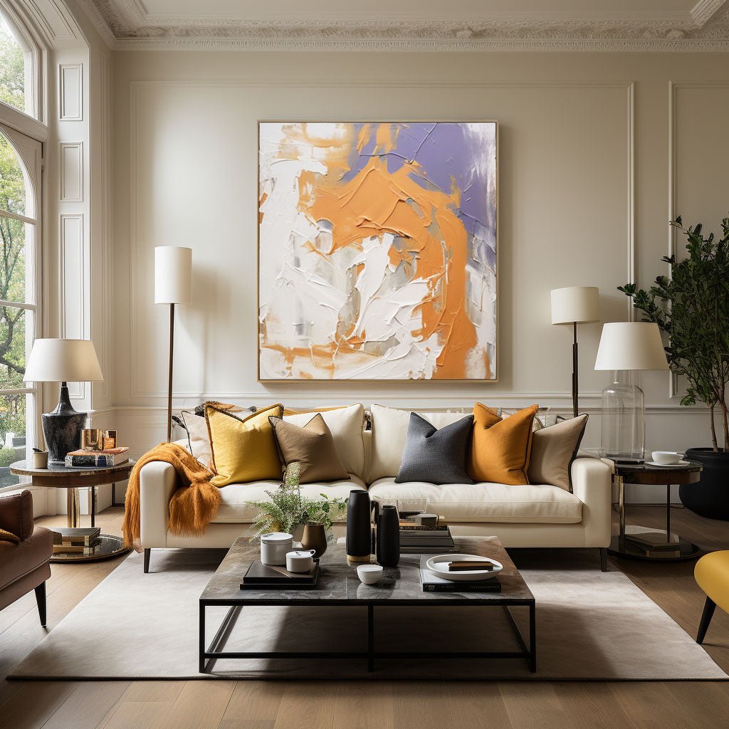 Abstract Plaster Painting "Color Clash"