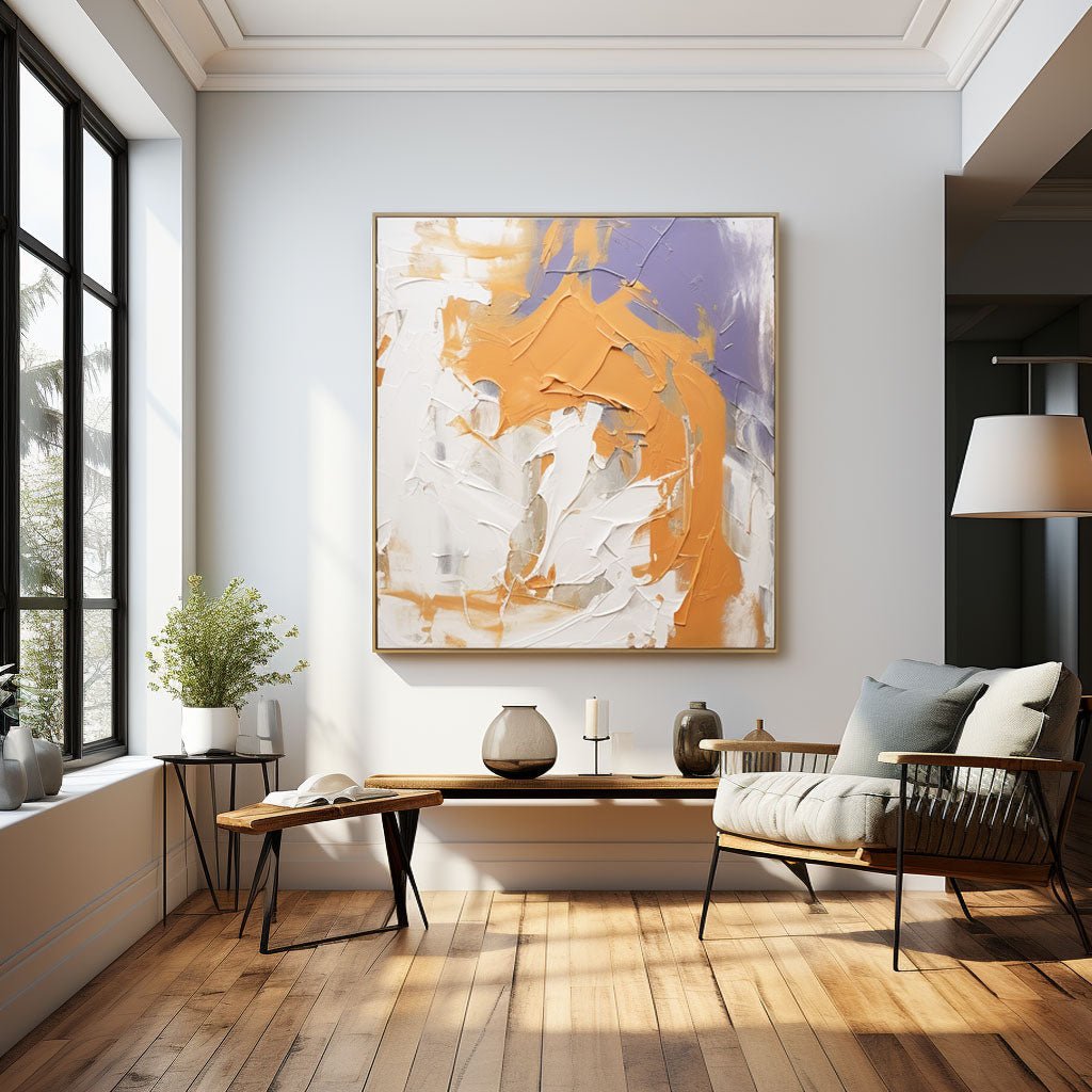 Abstract Plaster Painting "Color Clash"