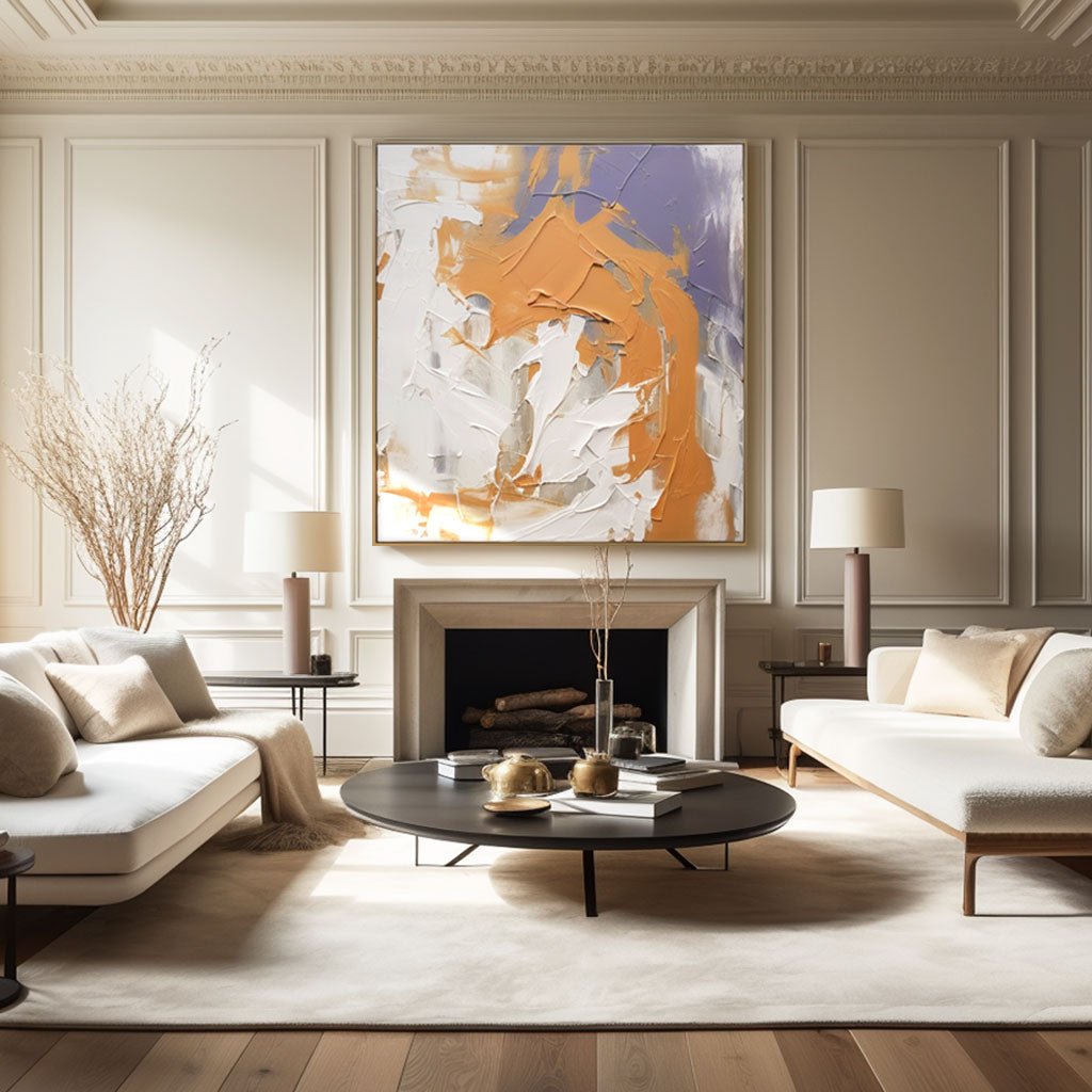 Abstract Plaster Painting "Color Clash"