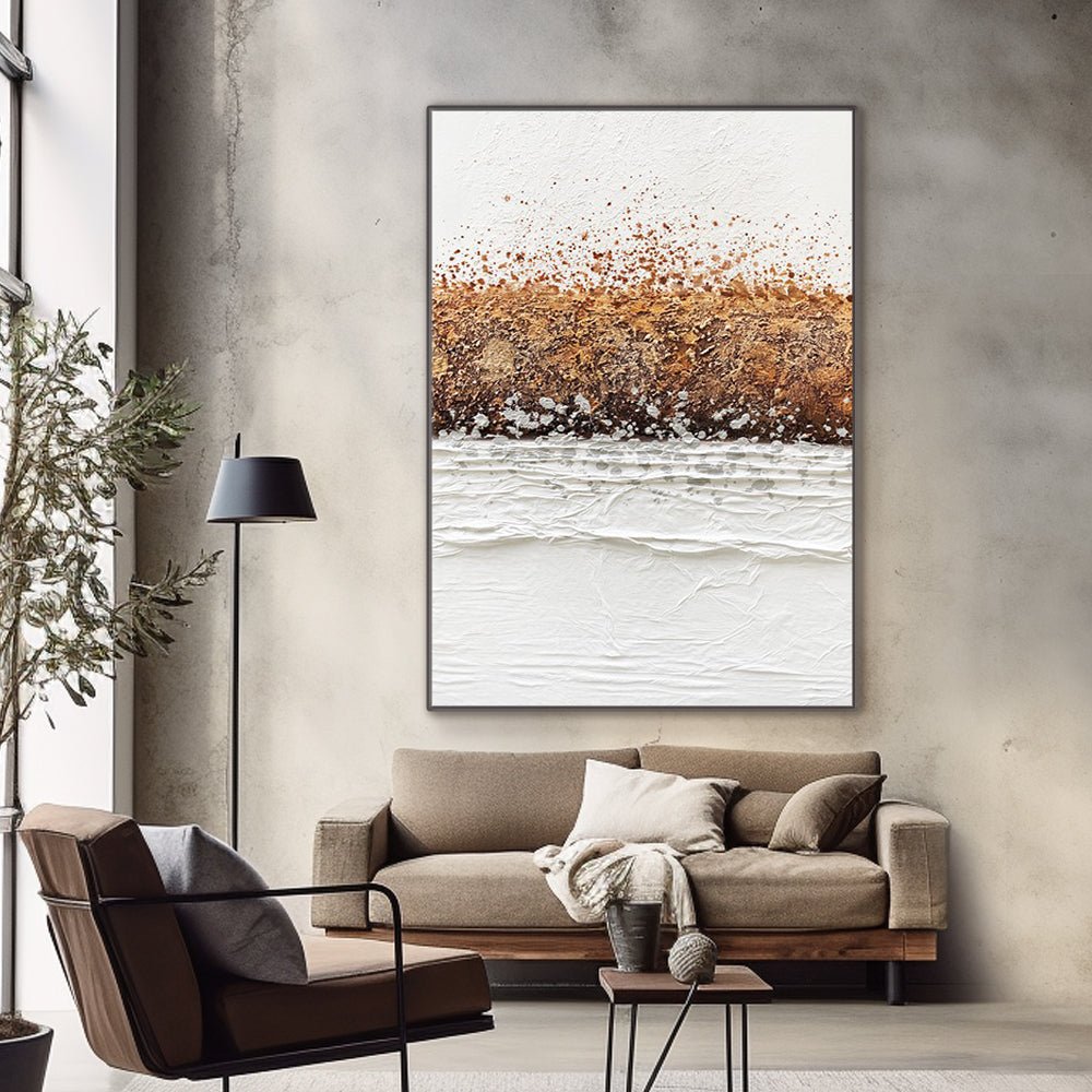 Abstraktes Gipsgemälde „Dreamer’s Horizon“