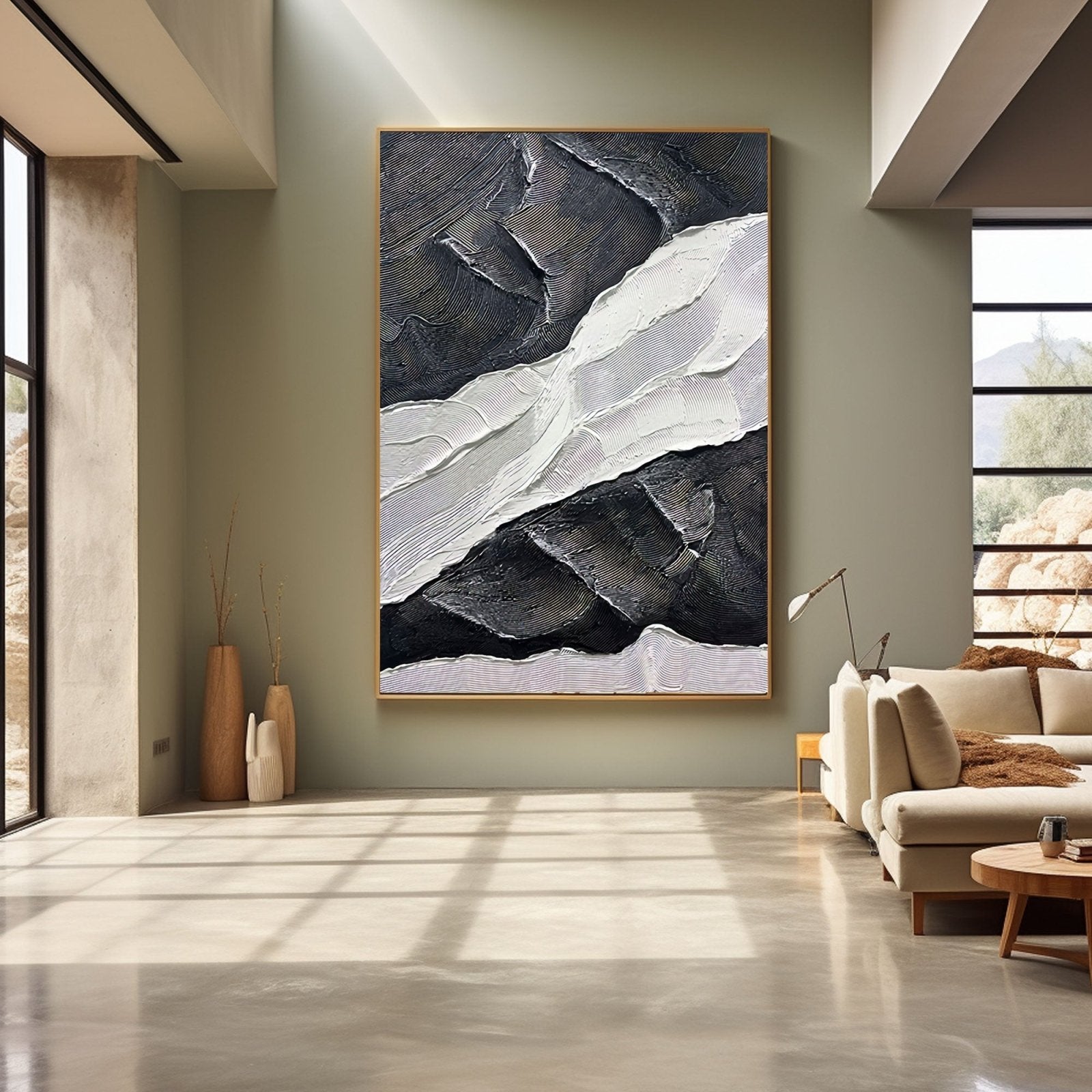 Abstract Plaster Painting "Echo"
